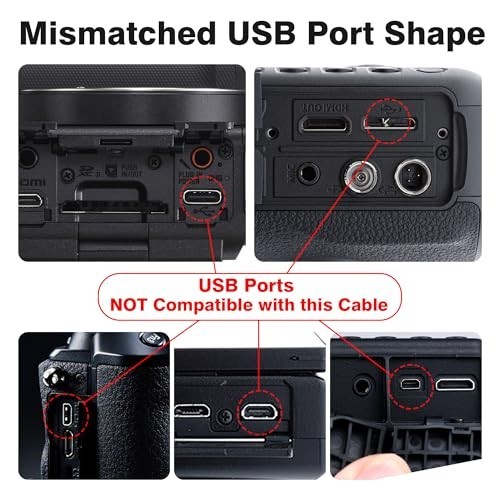 10ft USB Data Transfer Cable for Canon DSLR Cameras & Vixia Camcorders - 2 Pack gallery
