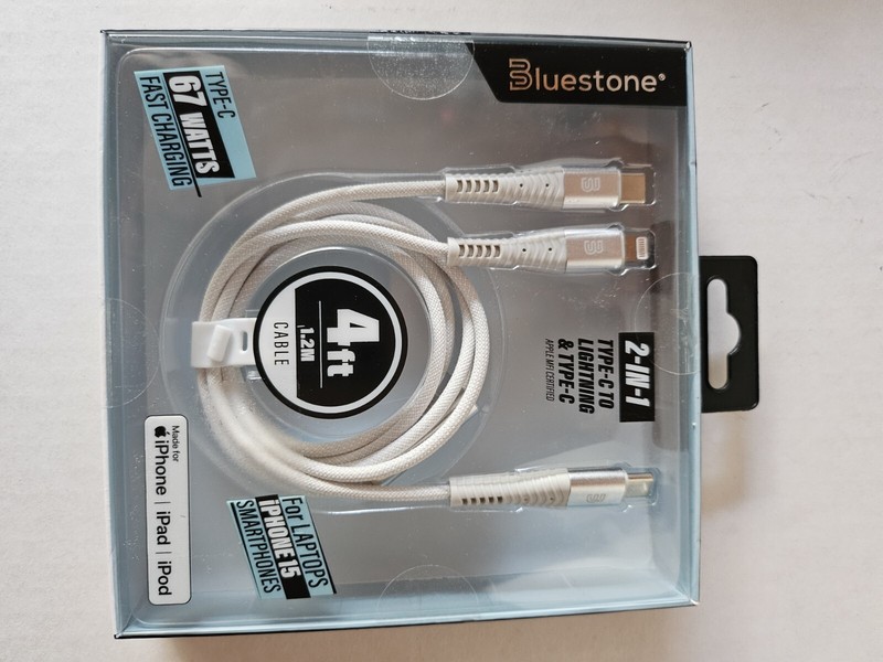 BLUESTONE 4ft CABLE 2 in 1