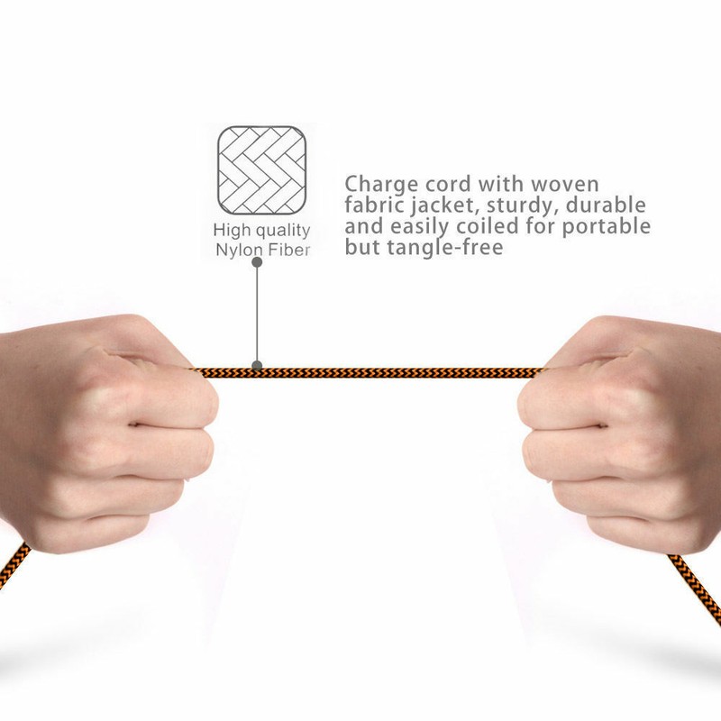 3 FT STRONG Braided USB Data Sync Charger Cable Cord for iPhone X 8 8 PLUS 7 6 5 gallery