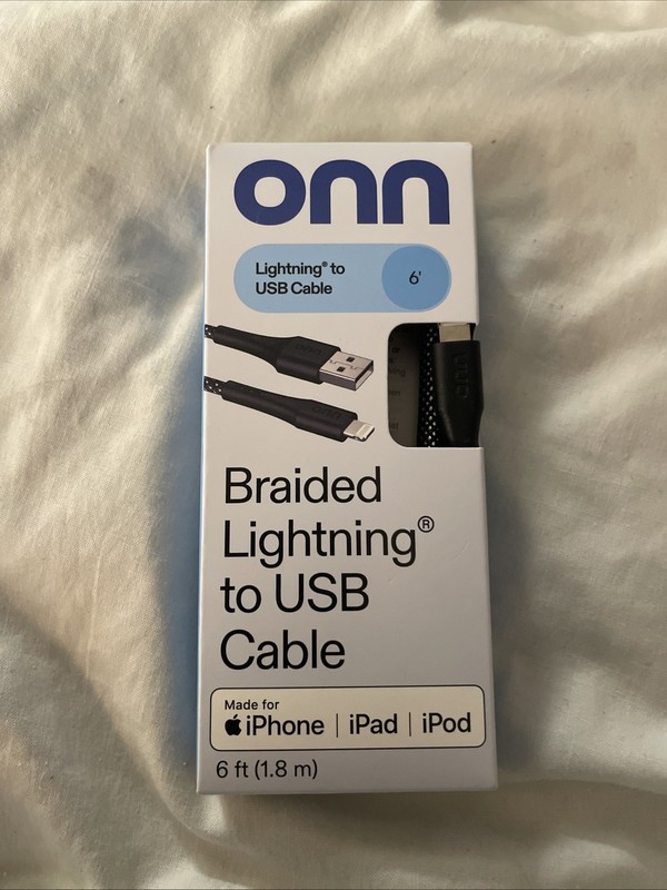 Connect Onn 6’ Apple Charger To USB Cable