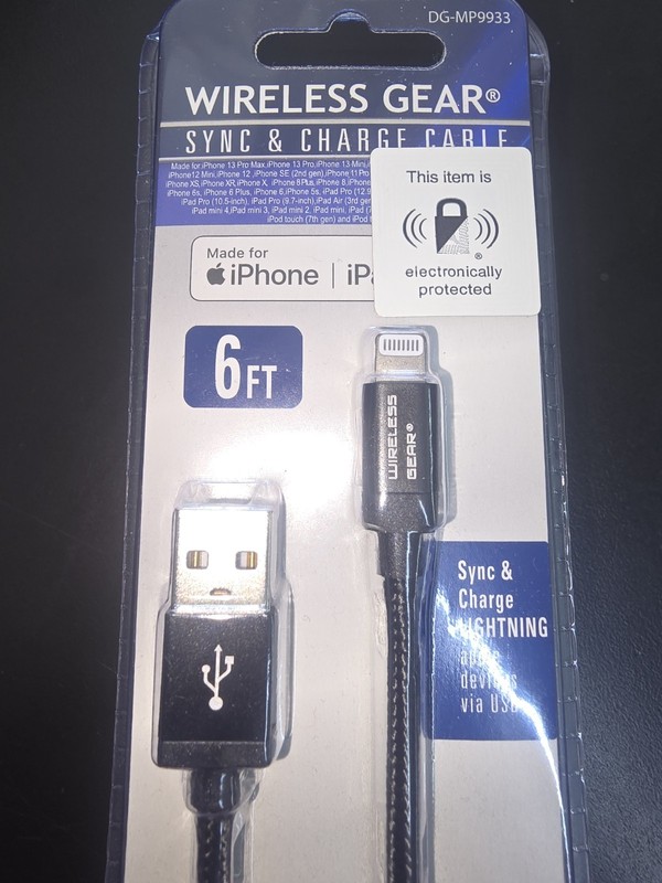 Wireless Gear Sync & Charge Cable For iPhone 3.2 Foot Cable iPad New gallery