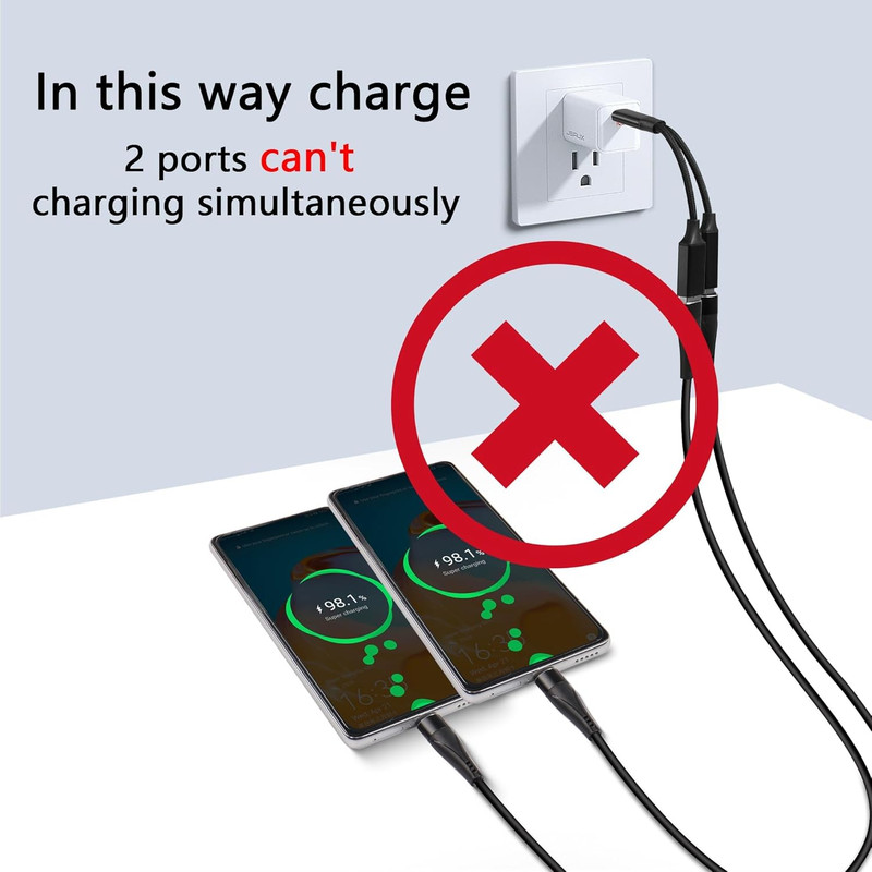 USB C OTG Charging Adapter, 2 in 1 Type-C Splitter with 10W Charging and USB a F gallery
