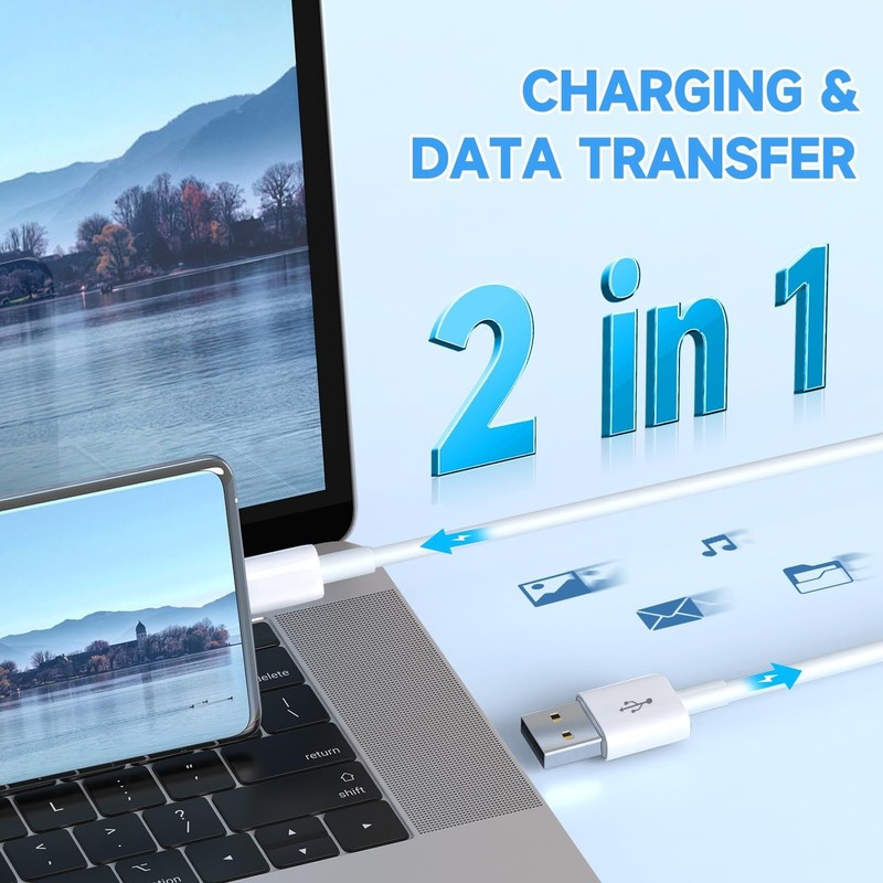 16.4ft/5M Long USB C Cable, Charging and Data Transfer, Durable USB A to USB ... gallery