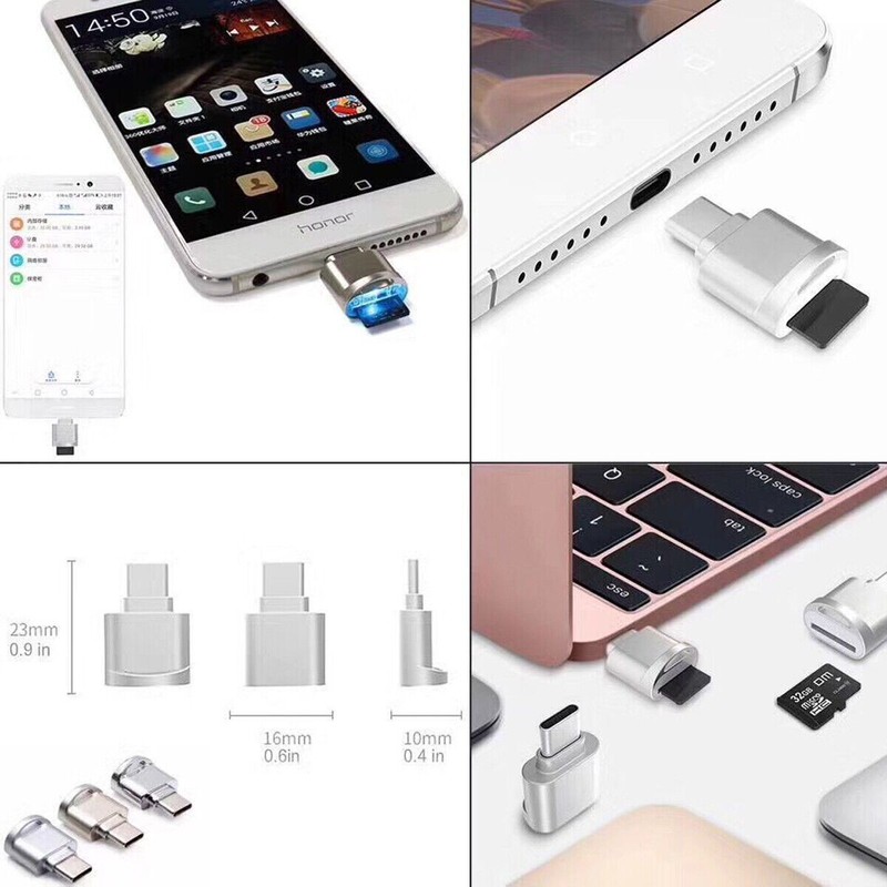 USB C Type C to TF Micro SD Memory Card Reader SD Card Reader Adapter USB-C Card gallery
