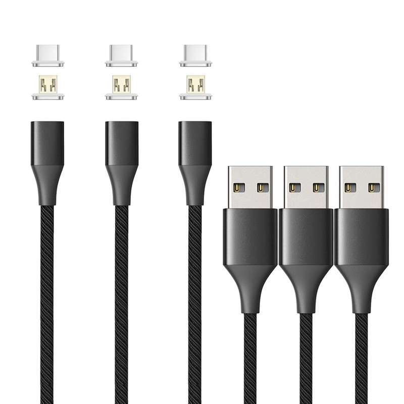 Netdot Gen10 2In1 Nylon Braided Magnetic Charging Cable Fast Charging and Data T