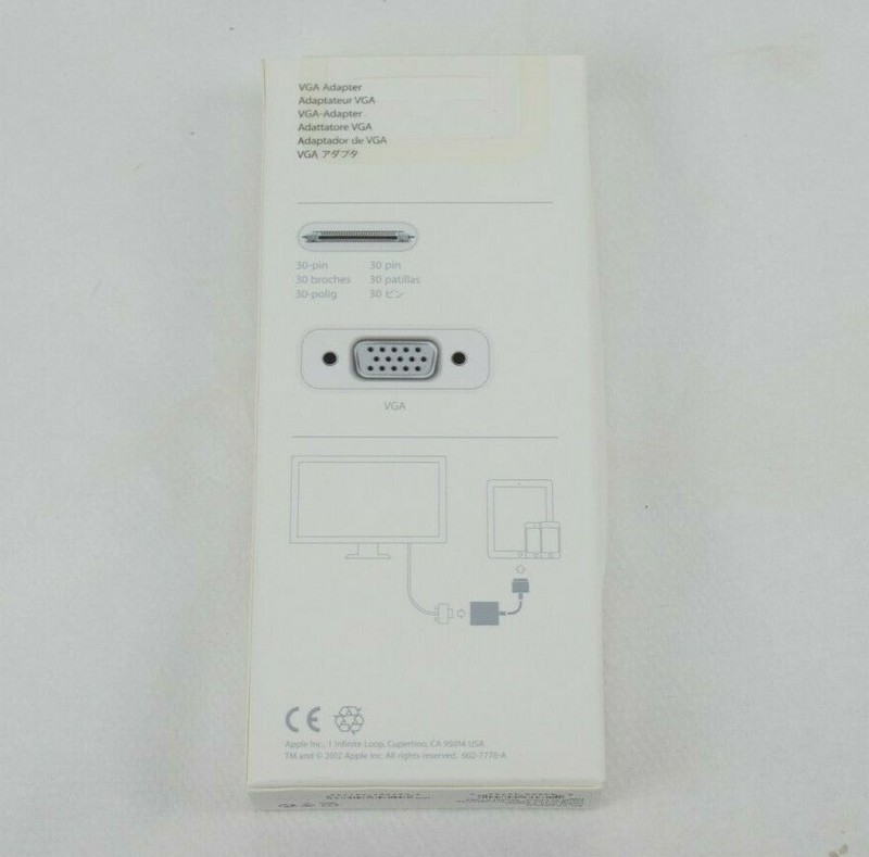 Apple A1368 VGA Adapter 30 pin iPad iPhone MC552ZM/B NEW gallery