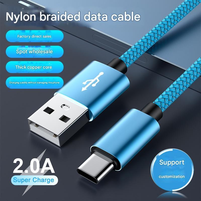 Multi Color Premium Braided USB-C Cable Stable Charging Sync Wire for Phones gallery