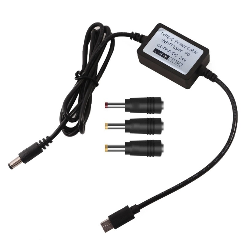 Universal DC Power Adapter Kits,USB C to DC 5.5×2.1mm Cable Power Supply Plug