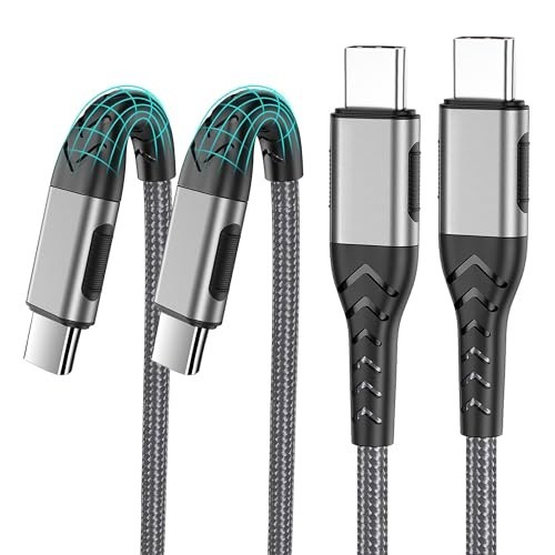 10ft USB C Charger Cable 2-Pack - 100W Fast Charging for Android/iPhone/Pad, Typ gallery