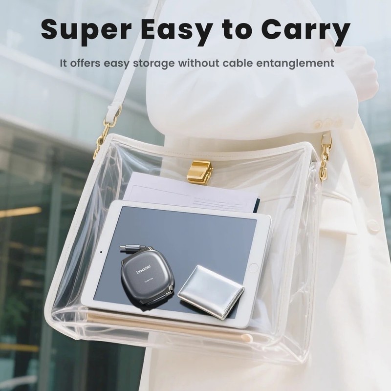 Toocki 100W USB-C Cable Retractable Fast Charge for Samsung Galaxy Xiaomi Laptop gallery