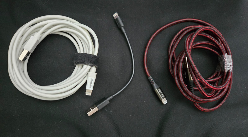 Lot of 3 USB-C to Light-ning (Former Apple Model) Cables 6″, 6′ & 10′