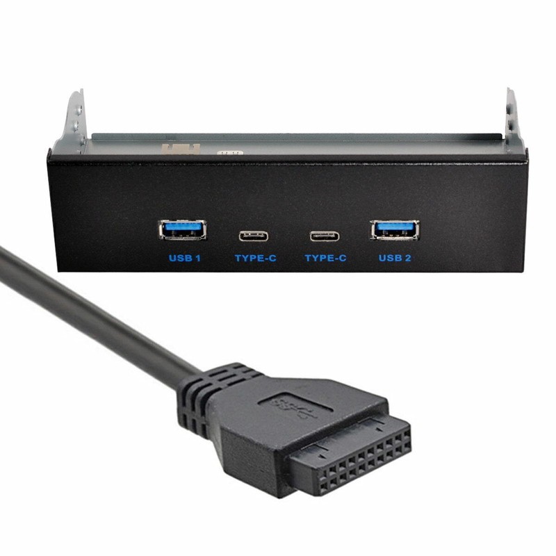 USB-C&USB3.0 HUB Front Panel to Motherboard 20Pin Cable for 5.25 CD-ROM Bay gallery