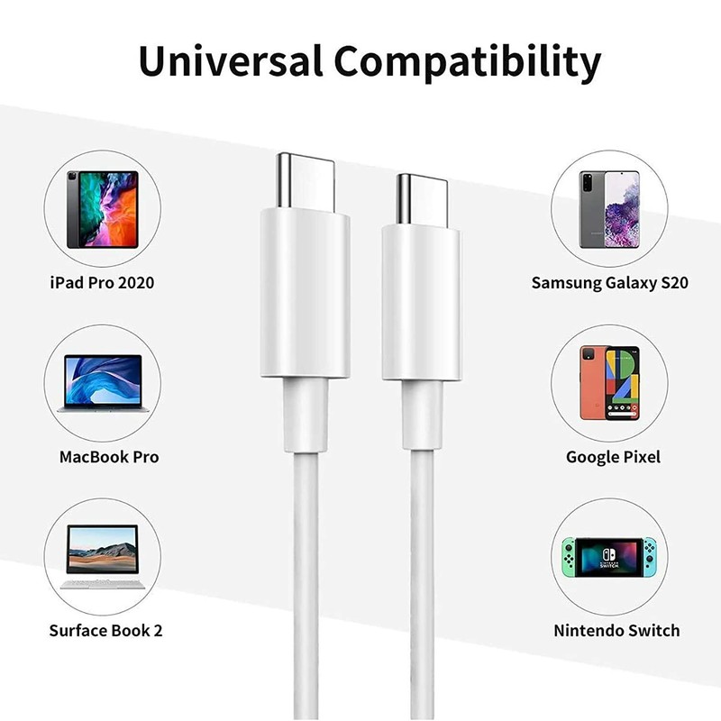 1/3Pack Lot 60W PD USB C To C Cable Type C Fast Charger For iPad Pro/Air/Macbook gallery
