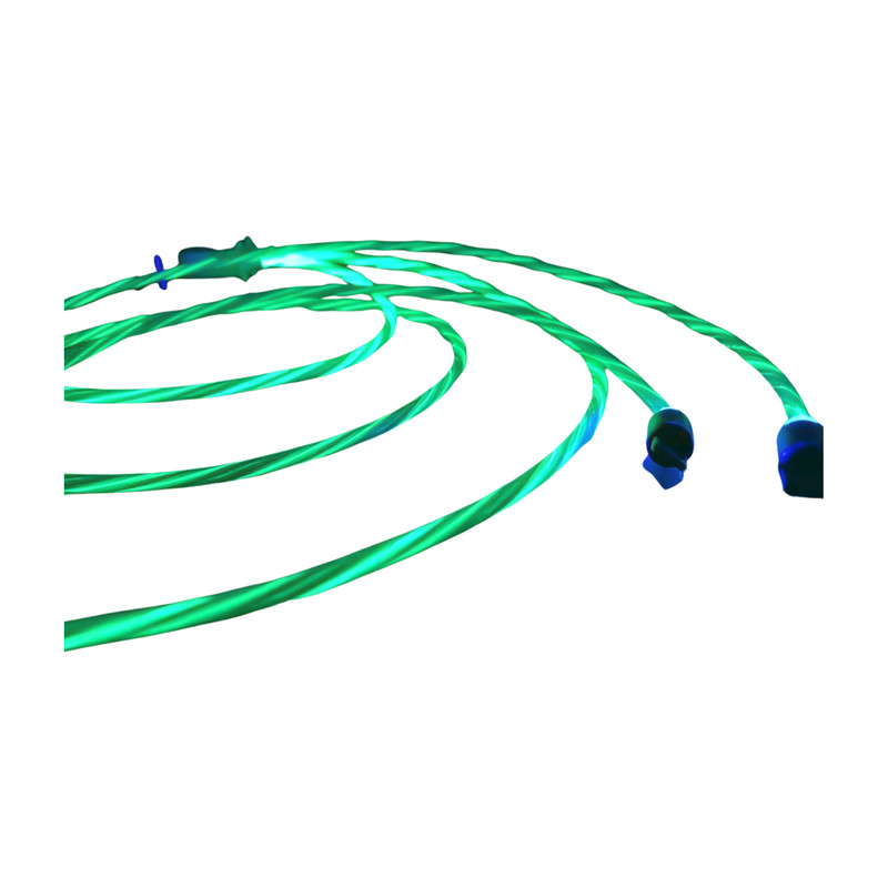 Green Flowing LED Charging Cables with Disconnect Magnetic Tips gallery