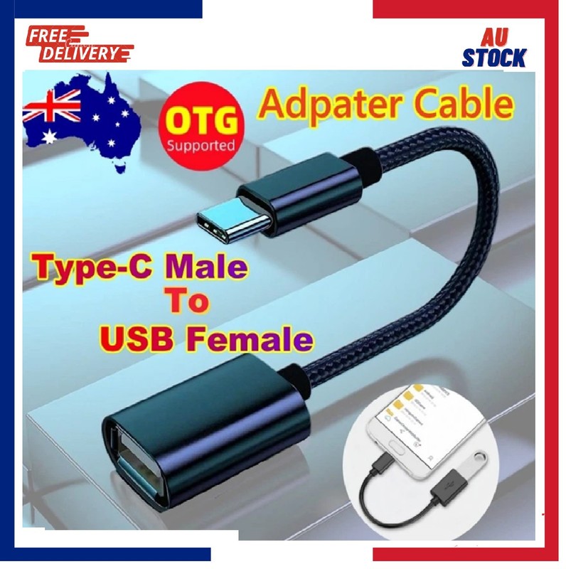 USB-C OTG Data Adapter USB Type C Male to USB 3.0 A Female Cable Cord Converter