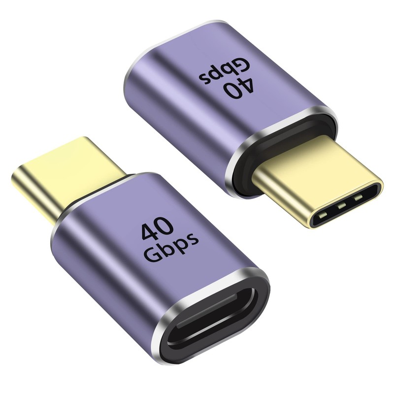USB C Male to Female Coupler 2 PCS, USB4.0 Expansion Adapter 40Gbps 100W OTG