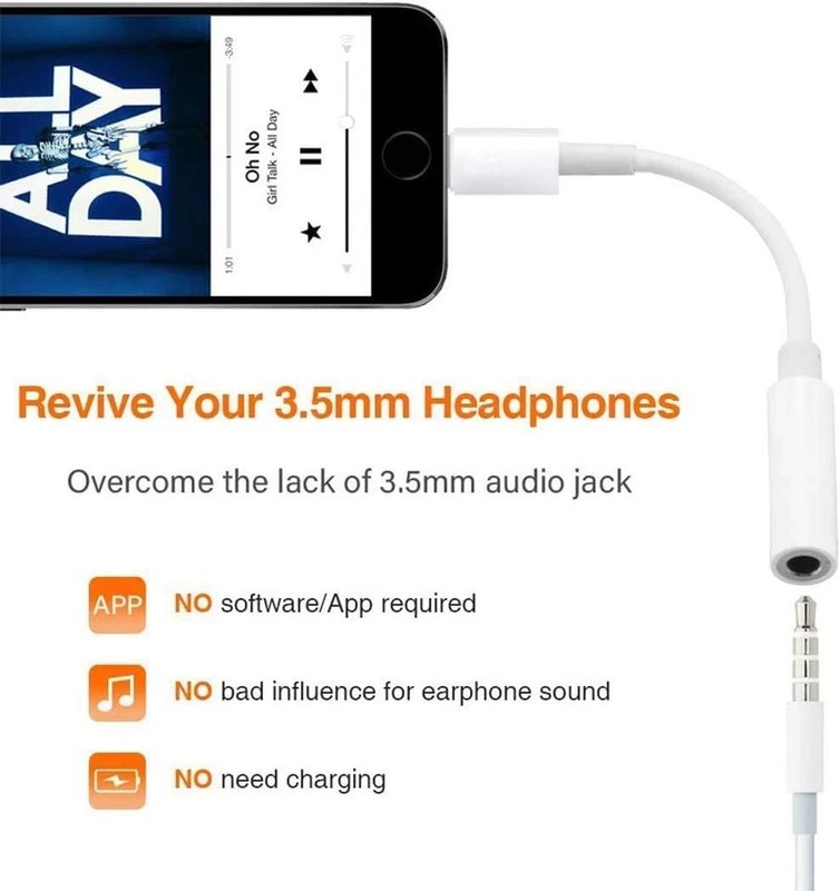 [Apple Mfi Certified] Lightning to 3.5 Mm Headphone Jack Adapter, 2 Pack Earphon gallery