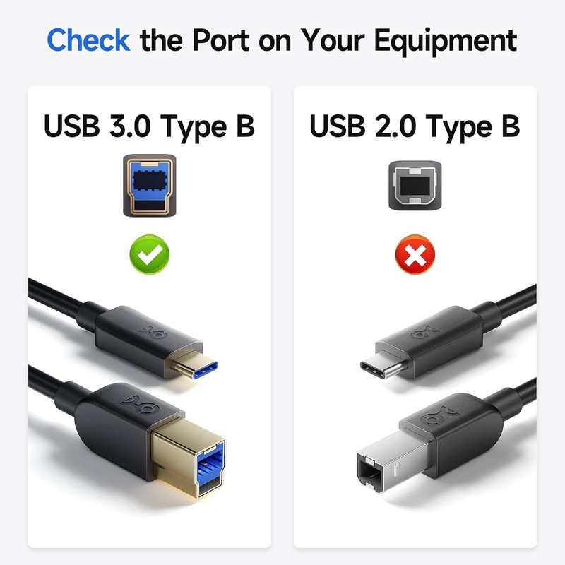 USB C to USB B 3.0 Cable - 3.3ft, USBB to USBC Cable with Type-B 3.0 Connector, gallery