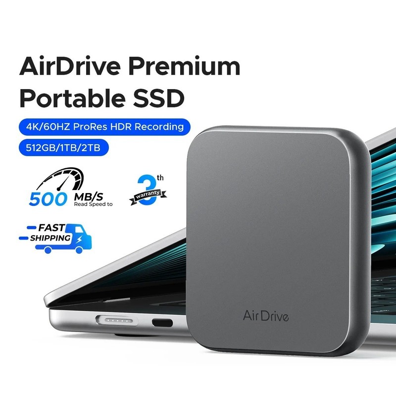 256GB Magnetic External SSD USB-C 5/10/20Gbps Portable Drive for iPhone 17 16