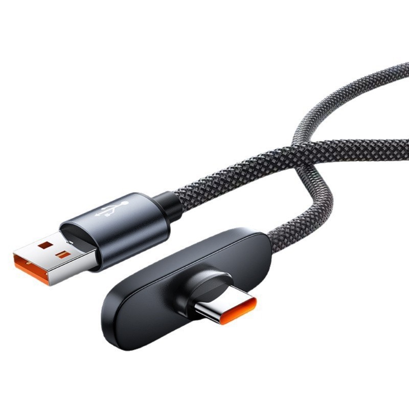 Fast Speed 100W USB C Chargers Cord Flexible Right Angle Design Coppers Cores