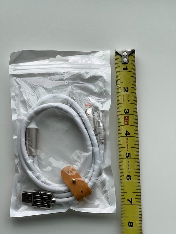3-in-1 USB Charging Cable USB-A to 3 Connectors iPhone-Compatible White NEW gallery