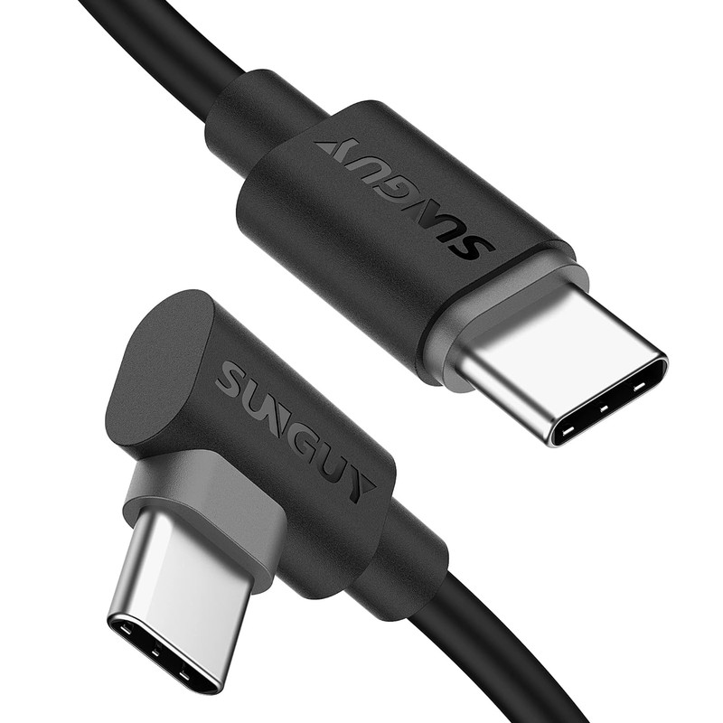 USB C to USB C Cable 1FT 2Pack Right Angle 90 Degree Type C to C 60W PD Fast …