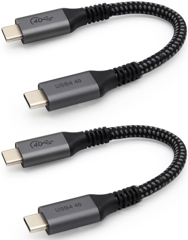 6-Inch Extra Short USB4 Cable - 40Gbps Supports 100W (20V, 5A) Charging - Com... gallery