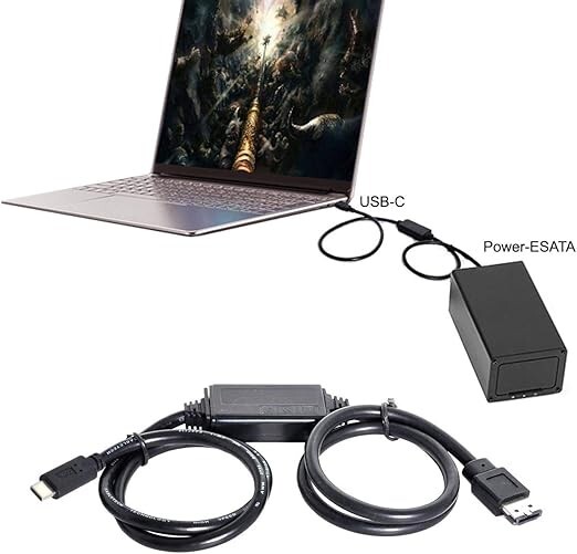 eSATA to USB C USB Type C Male Host to eSATA eSATAp HDD Cable for Laptop PC