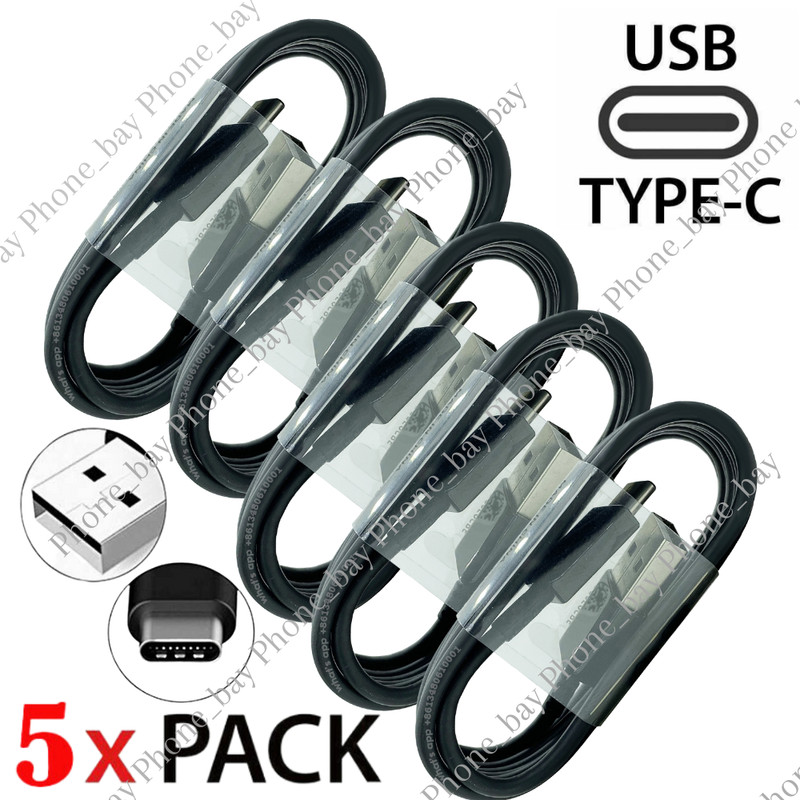 5Pack USB C Type C Cable Lot Fast Charging Cord For Samsung Android Charger Cord