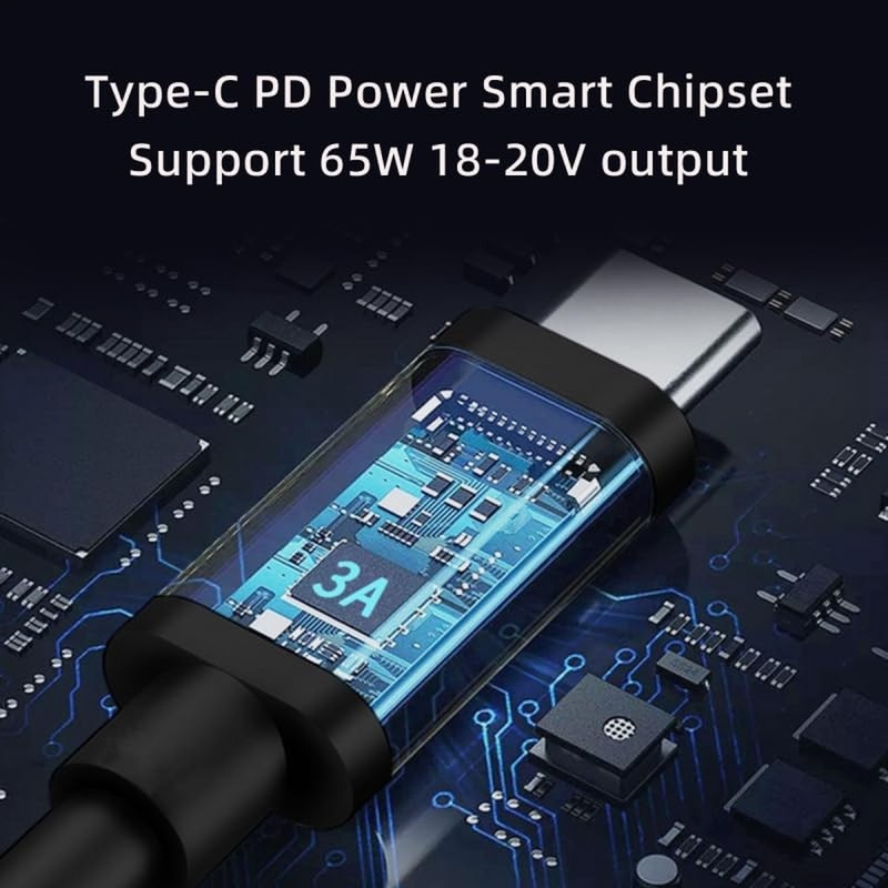 CY Cable Type C USB-C Input Source 65W to DC 4.0x1.3mm Power Charge Cable 19.... gallery