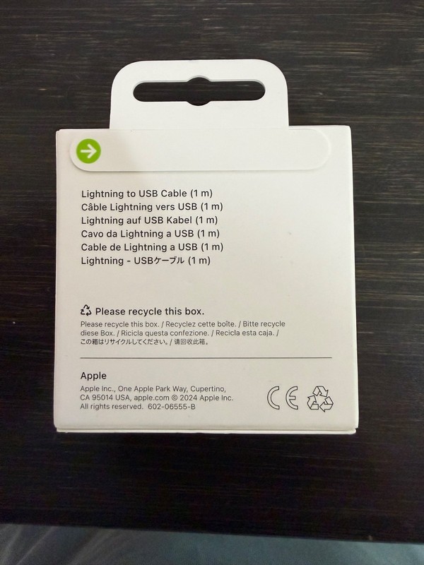 Apple Lightning to USB Cable (1m) – New Sealed – A1480- Genuine gallery