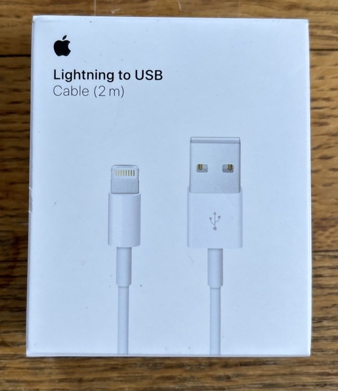 Apple Lightning to USB Cable 2m White Charging Cord MD819AM/A