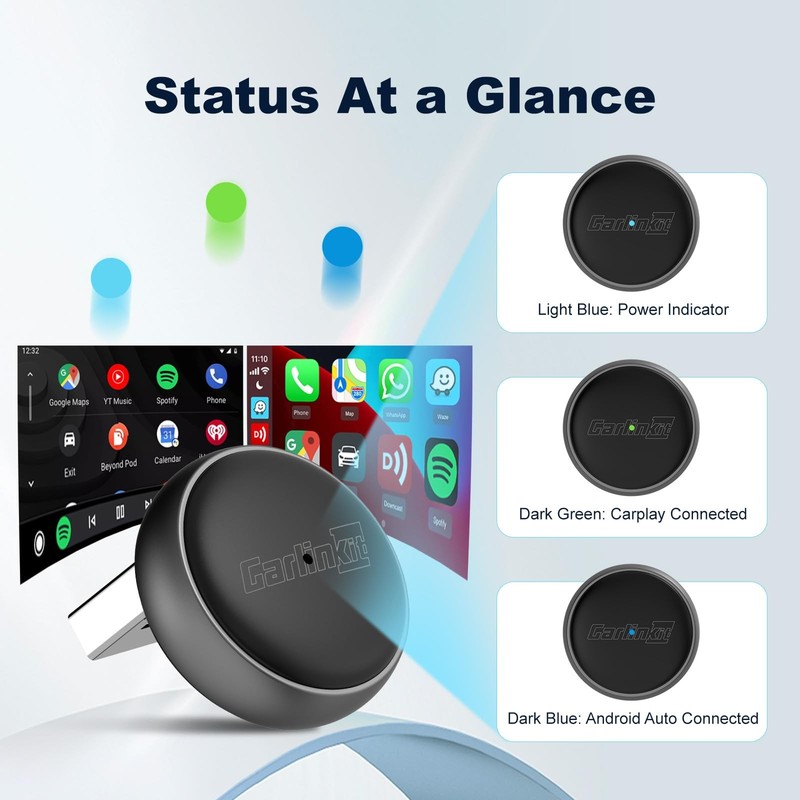 Mini Ultra 3 Wireless CarPlay & Android Auto Adapter, Convert Factory Wired t... gallery