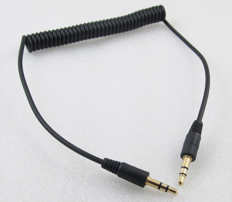 2pcs Gold 3.5mm 1/8" Stereo Male To Male AUX Retractable Stretched Audio Cable gallery