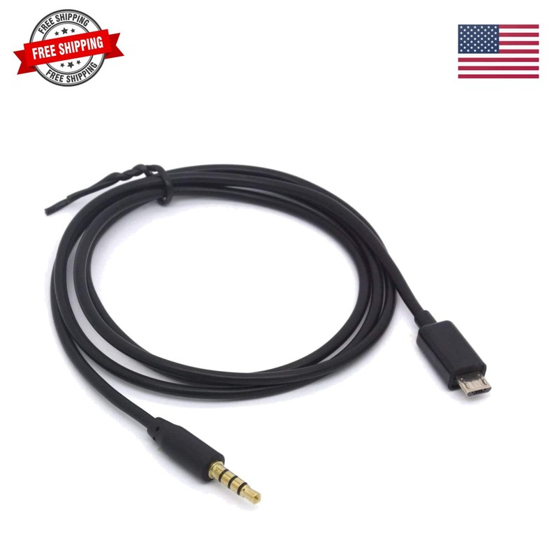 Micro USB to 3.5mm Audio Output Cable – Gold Plated 4 Pole 3.5mm Male to Micr…