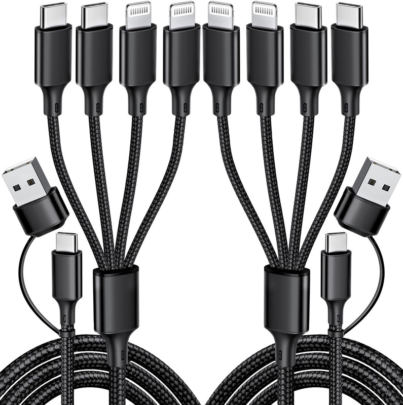 Multi Charging Cable, 2Pack 4FT 4 in 1 Charging Cable for Multiple Devices, B…