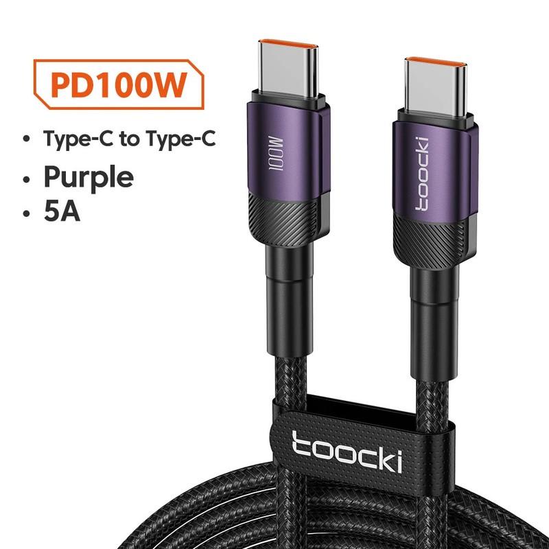 Toocki 100W USB C to C Cable PD 3.0 Fast Charging for MacBook Samsung Xiaomi gallery