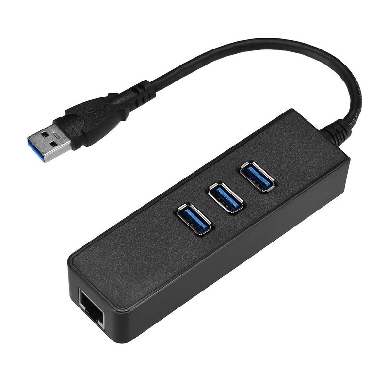 3 Port USB 3.0 Hub Gigabit to Ethernet Adapter Lan RJ45 Network to 1000Mbps gallery