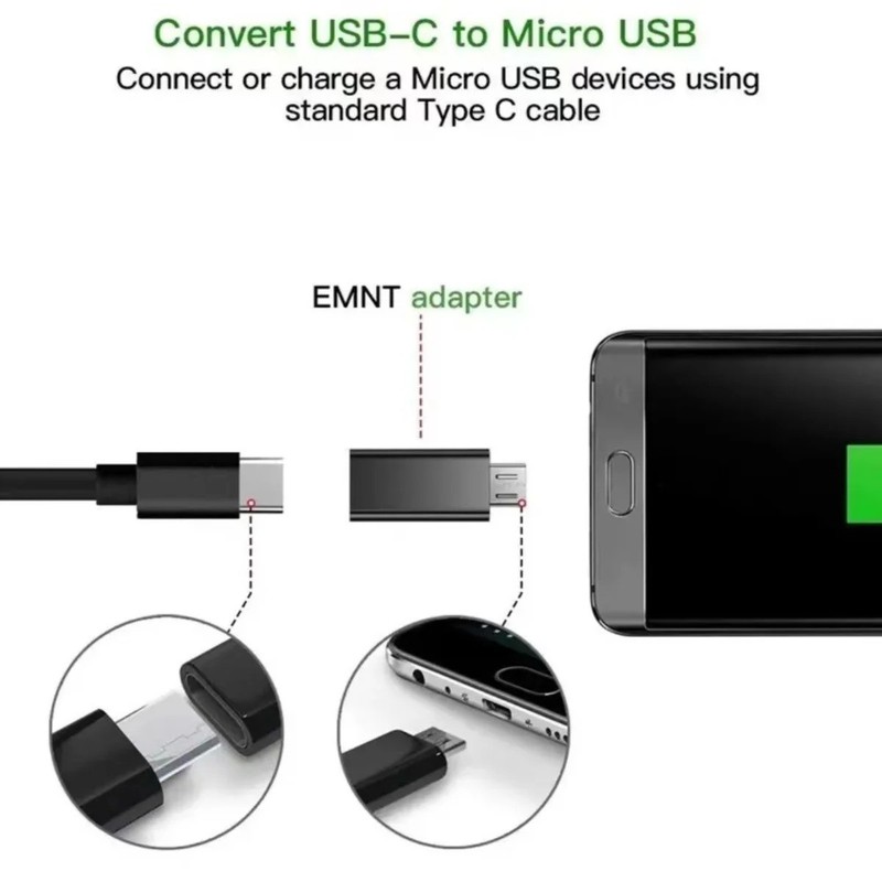 USB C Female to Micro USB Male Adapter 4PCS Type C Converter Charging gallery
