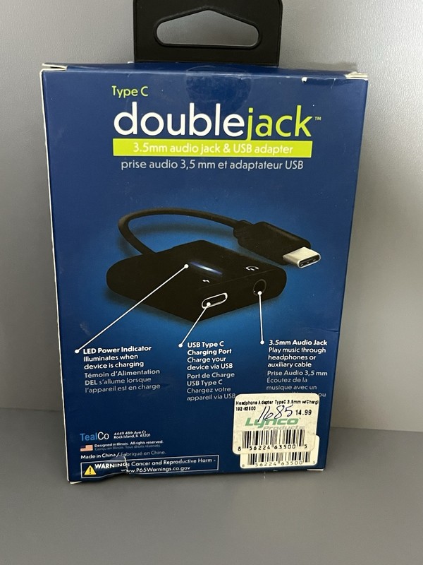 ⚡️ Doublejack 3.5mm Audio Jack & USB Adapter for iPhone iPad - New Boxed gallery