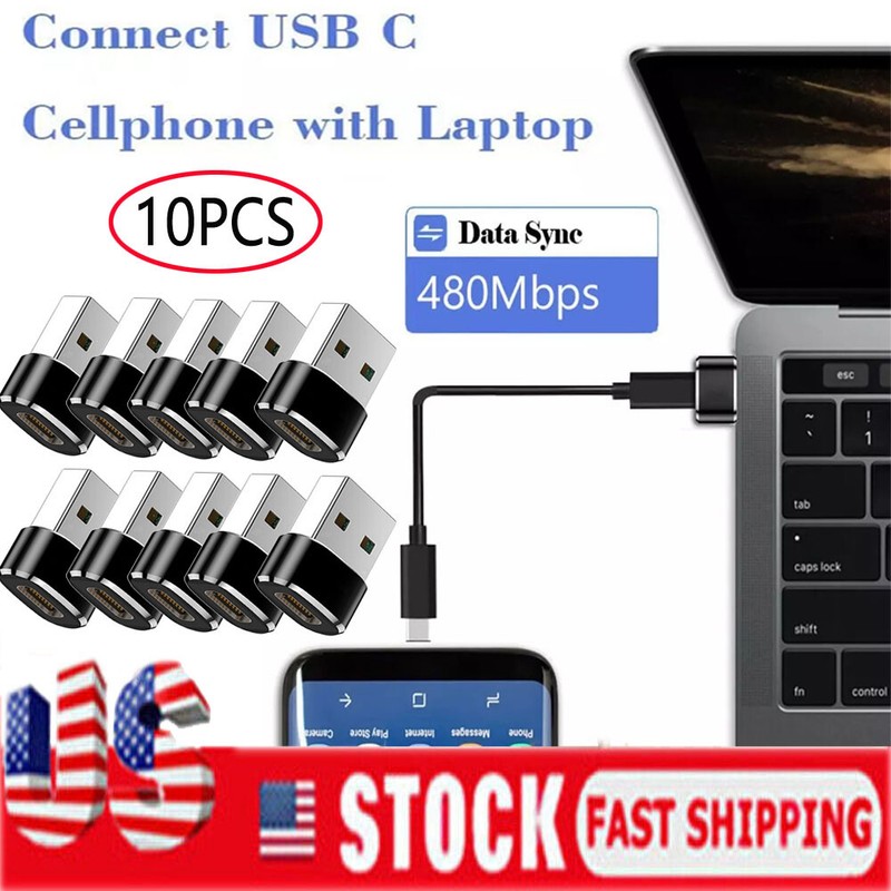 10-50 PACK USB C 3.1 Type C Female to USB 3.0 Type A Male Port Converter Adapter gallery
