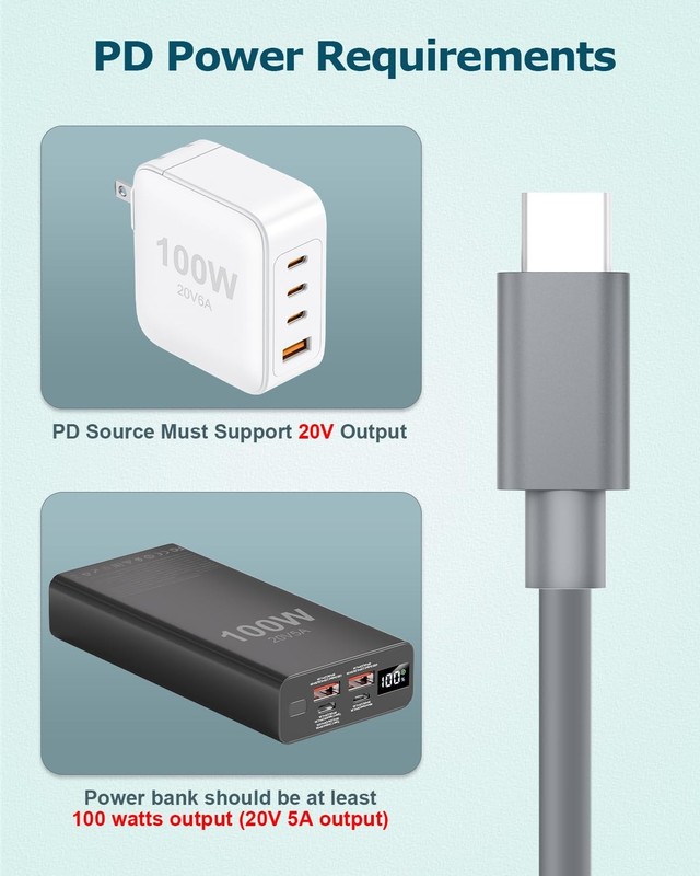 Durable 1.8M USB Type C to DC Power Cable for Starlink Mini - 18AWG Design gallery