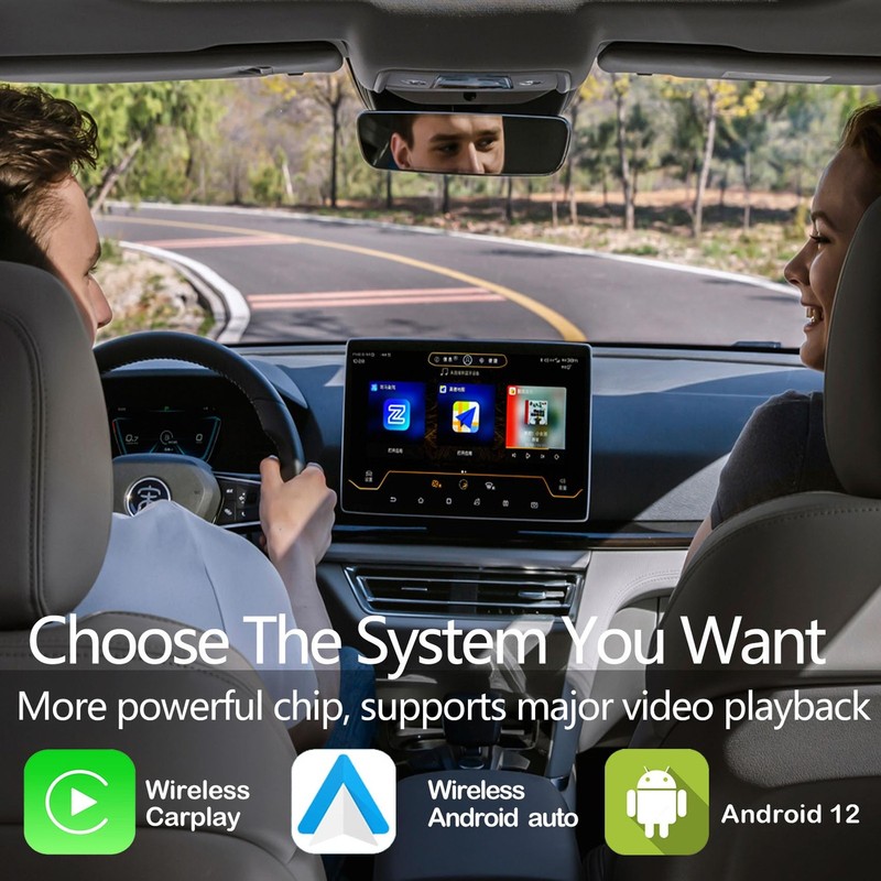 Wireless Carplay Adapter, 3 in 1 Android Auto Adapter 2025 Android 12 Ai Box ... gallery