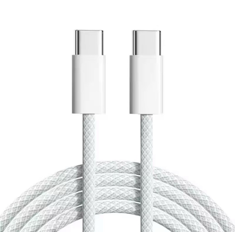 60W Dual USB-C Fast Charging Braided Cable for iPhone 15/16 (Boxed)