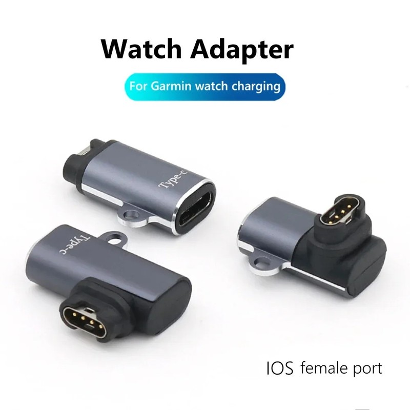 USB Type C Micro 8-Pin Watch Charger Adapter for Garmin Fenix 7 6 5 Instinct