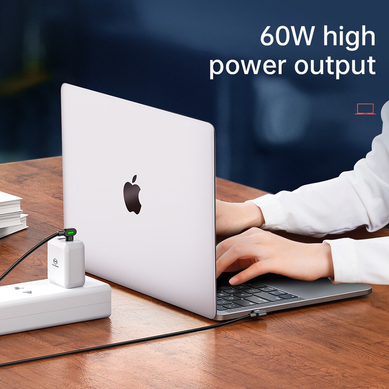 MCDODO 90° Degree Angle USB-C To Type C Cable PD 60W Fast Charging Cord Charger gallery
