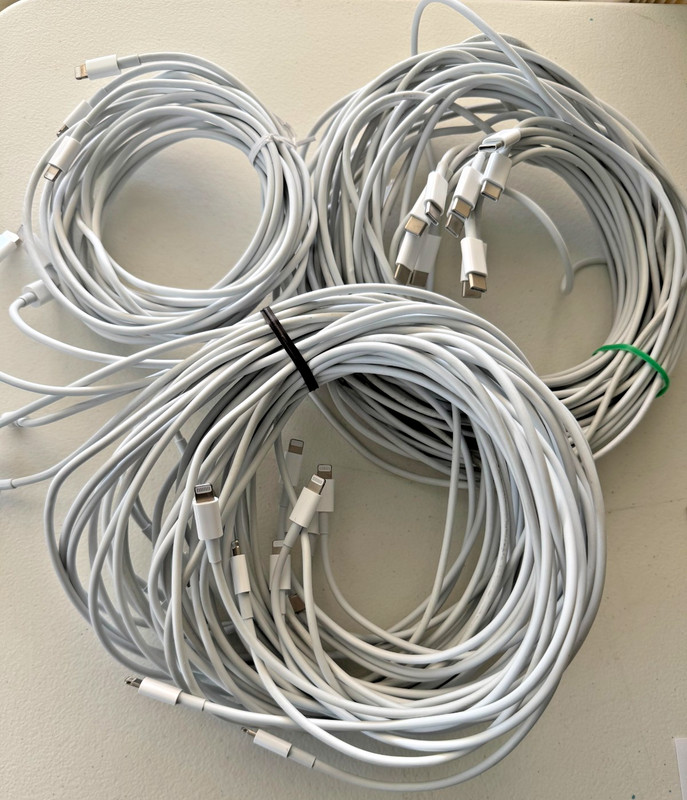 Lot of 23 OEM Genuine Apple Lightning to USB-C Cable 2m 6.5ft MW2R3AM/A Used