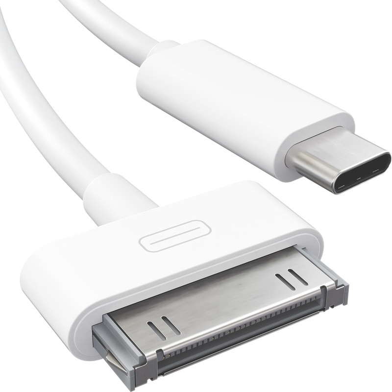 Kabeldirekt 30-Pin to USB C Adapter Cable for Iphone 4S/4/3G/3/1, Ipad 3/2/1, Ip