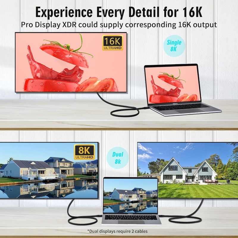 USB4 Cable with Thunderbolt 5 Cable 240 W Charging Cable 80 Gbps Data Cable g... gallery