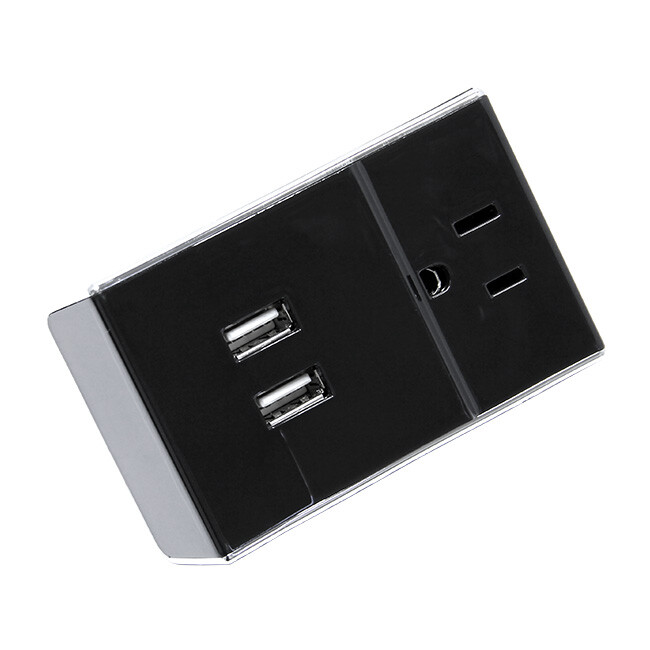 2-Port USB Home Charger AC Power Plug Wall Plate Adapter for Smartphone Charger